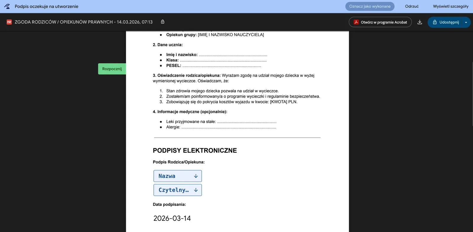 Screenshot 7: The mobile-friendly signing interface