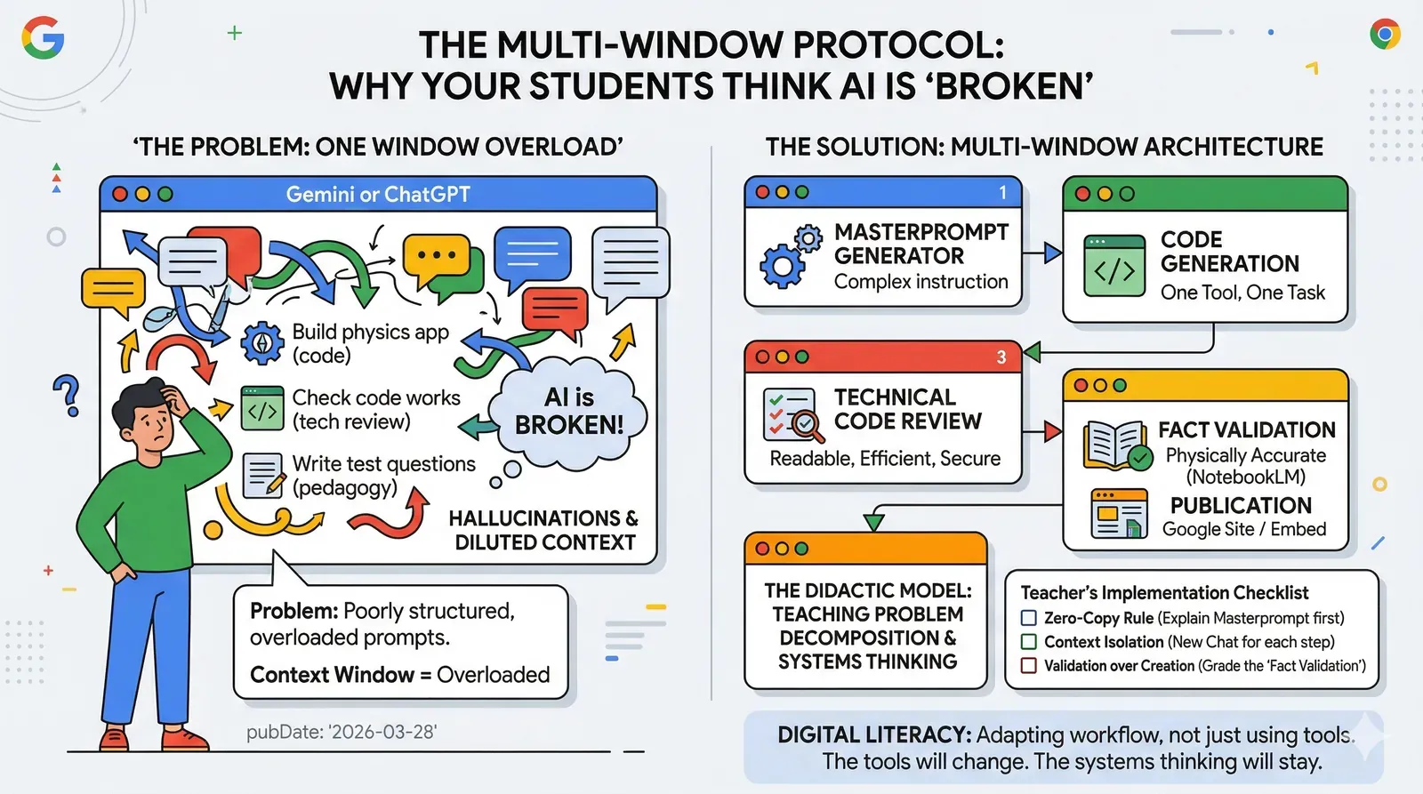 The Multi-Window Protocol: Why Your Students Think AI is 'Broken'